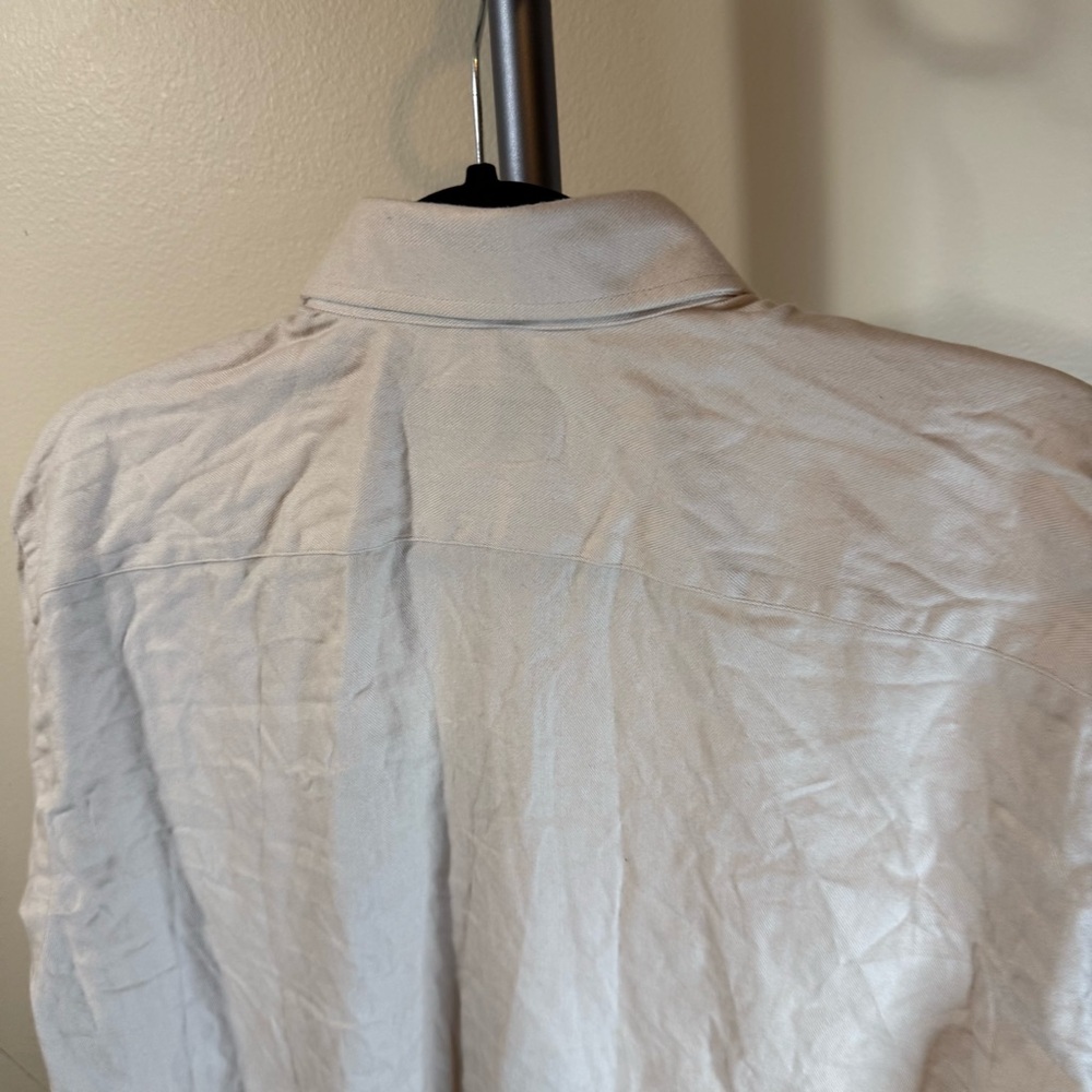 Canali Men's Light Cream Dress Shirt - Picture 6 of 7